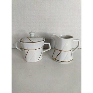 Gallery Collections By Ranmaru Crystalline White Made In Japan Cream & Sugar Set